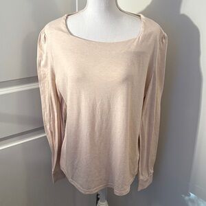 Women's Cream Long Sleeve Top